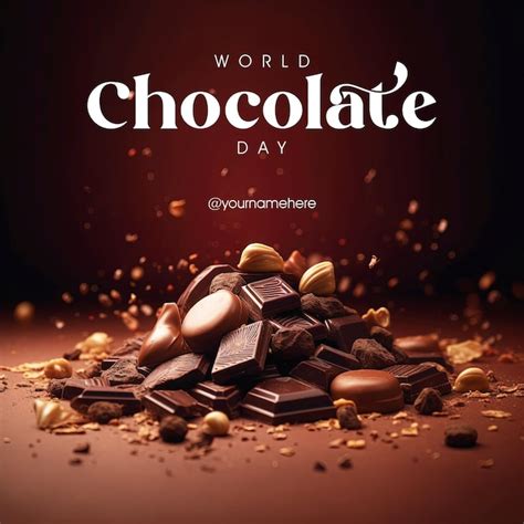 Un Cartel Que Saluda El D A Mundial Del Chocolate Archivo Psd Premium