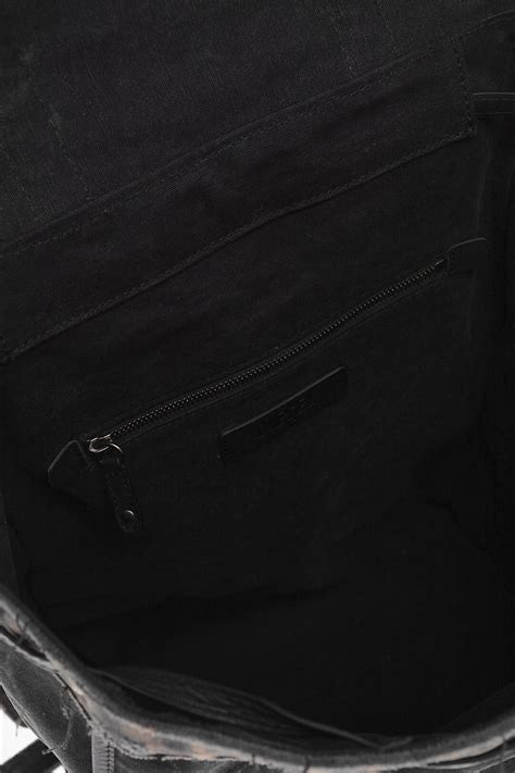 Diesel Leather Trims And Acid Wash Details Jacob Oversized Backpack Men