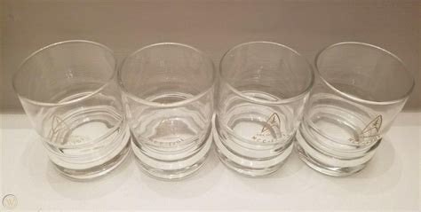 Rare ☆ Star Trek Tos Uss Enterprise Ncc 1701 Glass Set Of 4 Shots Think Geek 2021064107