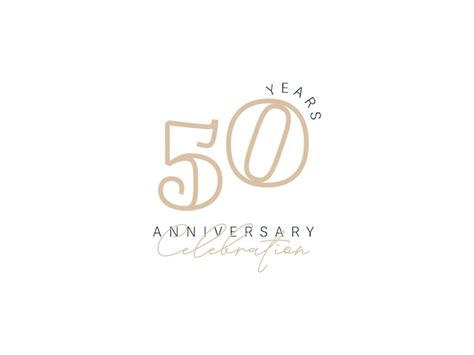 Premium Vector 50 Years Anniversary Template Design