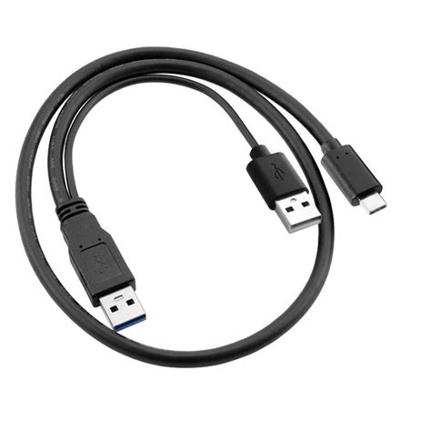 Cablecc Type C Usb C To Usb 3 0 Male And Usb 2 0 Dual Power Data Y Cable For Laptop And Hard Disk