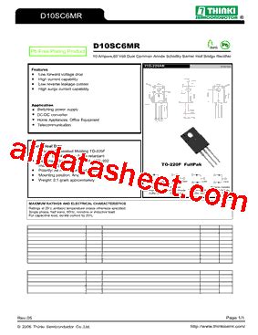 D10SC6MR Datasheet PDF Thinki Semiconductor Co Ltd