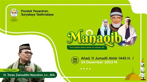 KULIAH SUBUH Manaqib Bulan Jumadil Akhir 1445 H YouTube