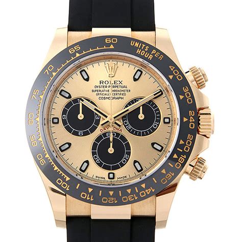 Rolex 116518 Cosmograph Daytona Champagne Dial With Black Sub Dials 18k Gold