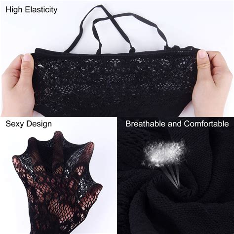 Set Womens Fishnet Bodystocking Crotchless Bodysuit Sexy Tights Lingerie For Women Buy Online
