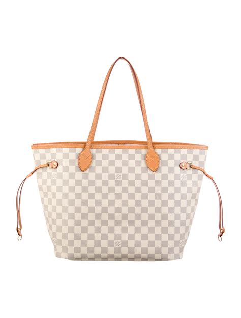 Louis Vuitton Damier Azur Neverfull Mm W Pouch Neutrals Totes Handbags Lou682826 The