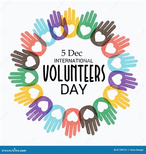 International Volunteers Day Stock Illustration Illustration Of