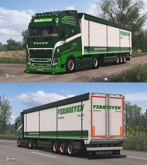 Volvo Fh 2012 Verhoeven Transport Skin Pack By Wexsper Ets2 Mods
