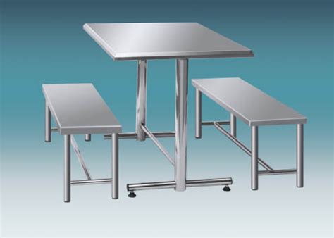 Ipssct Stainless Steel Canteen Table And Sitting Benches