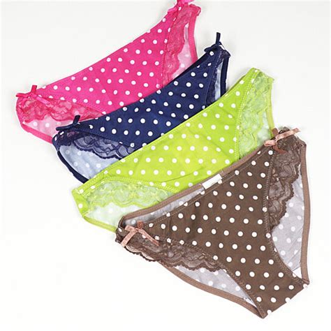 Buy Polka Dot Lace Panties Polka Dot Set Of 4 Cute Panties Bright Fun Undies Girls Womens