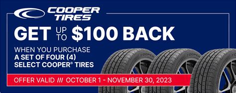 Cooper Tire Rebates Cooper Tire Deals Cooper Tire Promos