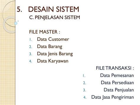 PPT Desain Sistem Informasi Penjualan Pengiriman Dan Stock UD