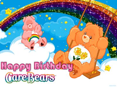 Happy Birthday Care Bears - DesiGlitters.com