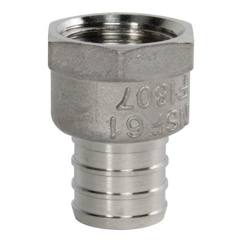 34 Pex X 34 Fnpt Stainless Steel Female Adapter Us Plastic Corp