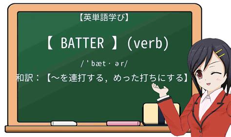 【英単語】batterを徹底解説！意味、使い方、例文、読み方