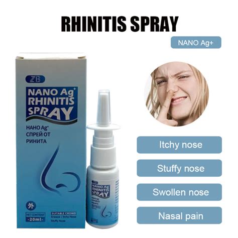 Ml Nano Silver Nasal Spray Rhinitis Ointment Sinusitis Killer Clean