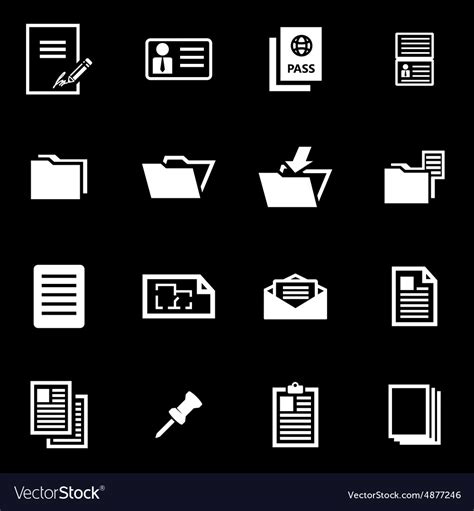 White document icon set Royalty Free Vector Image