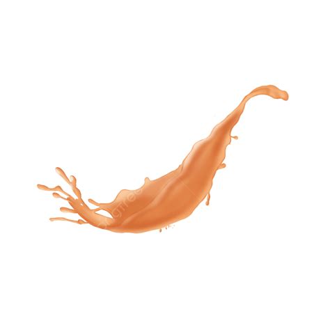 Splashing Milk Tea PNG Picture Hand Painted Splash Milk Tea