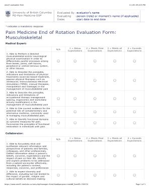 Fillable Online Med Fom Apt Sites Olt Ubc Pain Medicine End Of Rotation