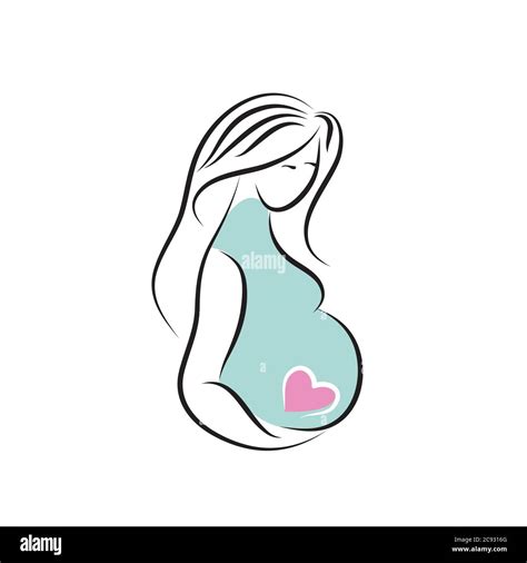 Pregnant Woman Isolated Vector Symbol Stock Vector Image And Art Alamy