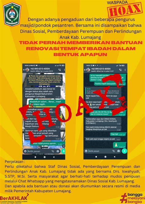 Cek Fakta Pesan Penipuan Melalui Akun Whatsapp Yang Mengatasnamakan