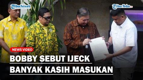 Bobby Nasution Sebut Ijeck Banyak Kasih Masukan Dan Sudah Legawa