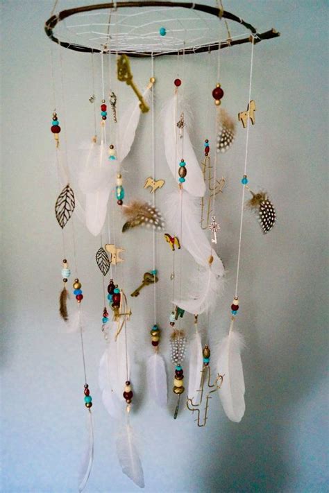 Dream Catcher Baby Mobile Feather Mobile By Feathersinthesky Feather