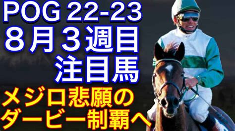 【pog22 23】8月3週目デビューの注目新馬を紹介【メジロ血統から大物登場！？天栄期待の桜花賞候補も】 競馬動画まとめ