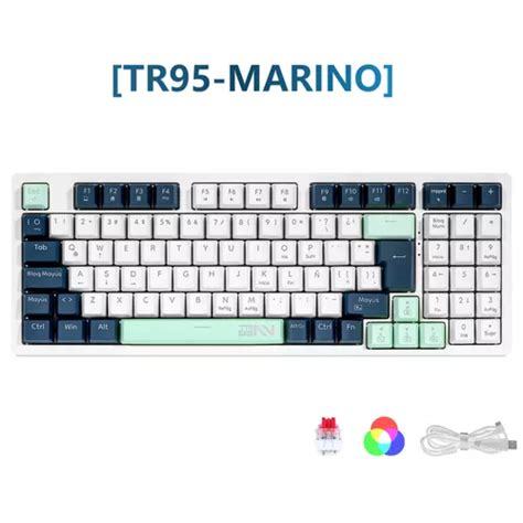 Teclado gamer Terport TR95 QWERTY Outemu Red espanhol américa latina