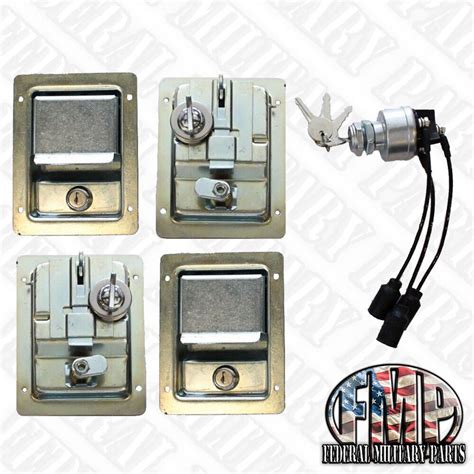 Dual Humvee Security Kit Unpainted Inside Outside Locking Key Start Switch Ebay