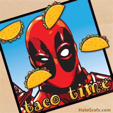 Free Printable Pin The Tacos On Deadpool Invitaciones De Boda