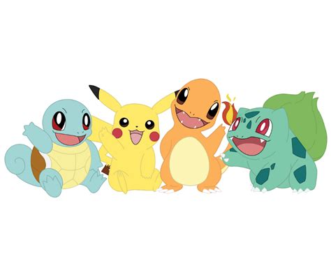 Pokemon Starters Pikachu Charmander Bulbasaur Squirtle Pokemon