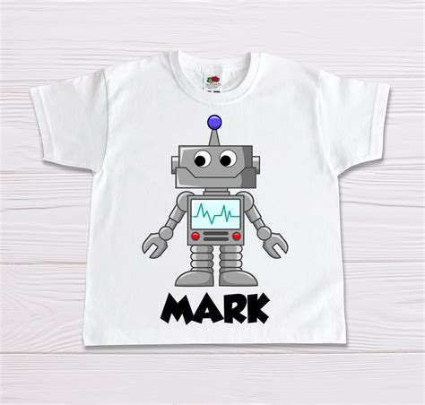 Robot Toddler T Shirt Personalized Tees Kids Top Robots Etsy