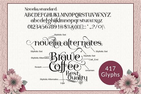 Novelia Typeface on Yellow Images Creative Store