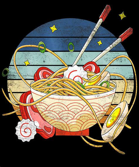 Ramen Bowl Chopstick Japanese Noodle Soup Kawaii Anime Otaku Etsy