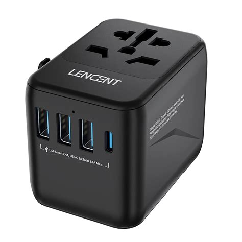 Lencent Adaptador Enchufe De Viaje Universal Cargador De Pared Usb