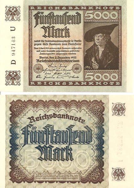 Reichsbanknote Mark Ro A Geldscheine Und Banknoten