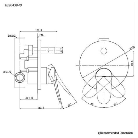 Toto Lf Series Single Lever Shower Mixer With Diverter W Valve