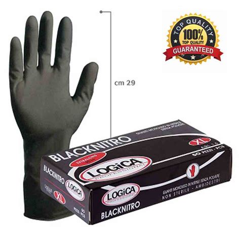 Guanti Monouso Professionali In Nitrile Nero Super Resistenti Extra