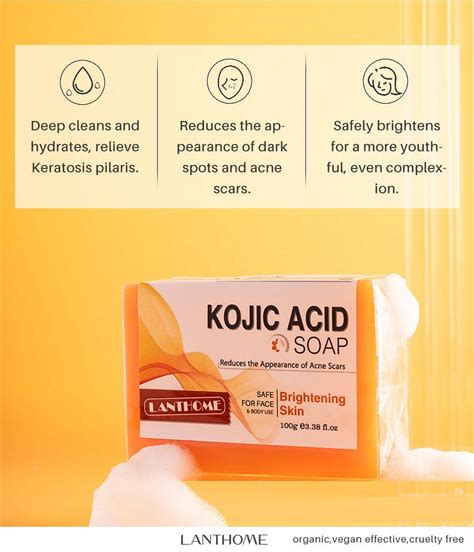 Kojic Acid Soap Skin Brightening Turmeric Kojic Acid Soap For Dark Spots Acne Turmeric Soap