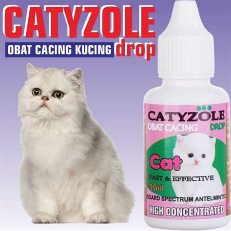 Jual Catyzole Drop Obat Infeksi Cacing Kucing Cat Kitten Or Adult