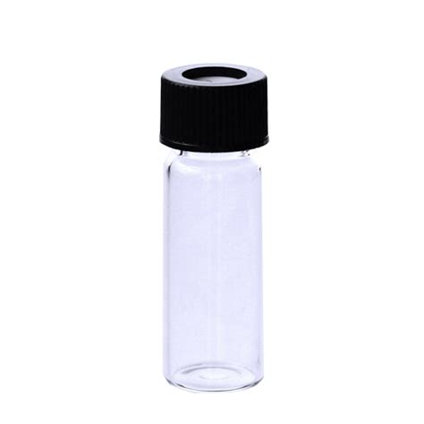 Sample Vial Set Assembled 40ml Clear Vial 24 400 Screw Top Pp Black