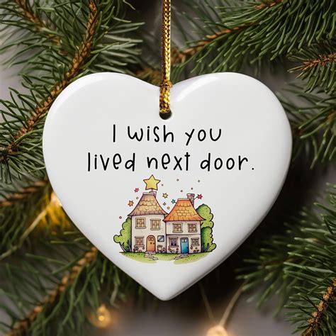 Amazon I Wish You Lived Next Door Ceramic Heart Gift For Friend