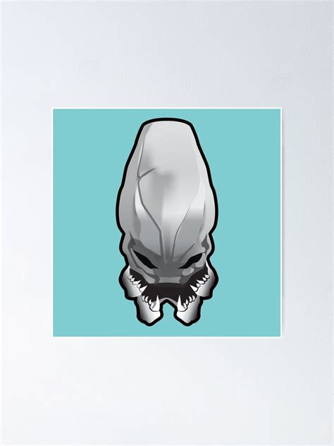 Halo Elite Legendary Skull Poster For Sale By Bitradical Redbubble