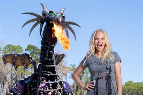 Kristin Chenoweth Visits Maleficent Dragon At Magic Kingdom