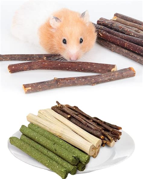 Natural Snacks Sweet Bamboo Apple Sticks Timothy Hay Sticks 3Types