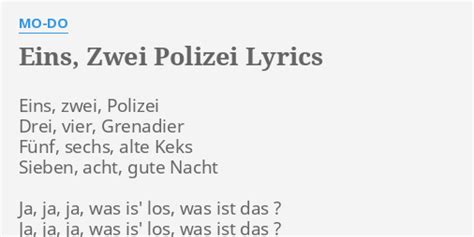 Eins Zwei Polizei Lyrics By Mo Do Eins Zwei Polizei Drei