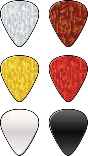 Guitar Picks Stock Vector Art And More Images Of Black Color Istock