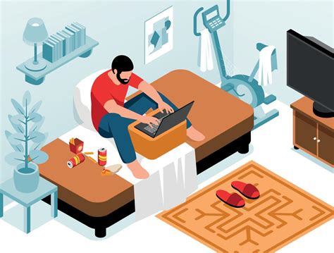 Sedentary Lifestyle Isometric Composition 12619742 Vector Art at Vecteezy