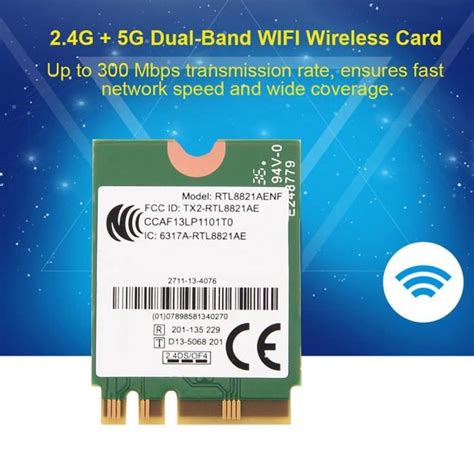 HURRISE Carte WIFI Bluetooth 4 0 2 4G 5G Double Bande WIFI Sans Fil